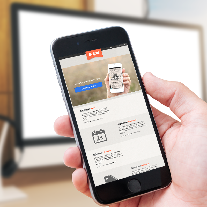 Helpa — product screen