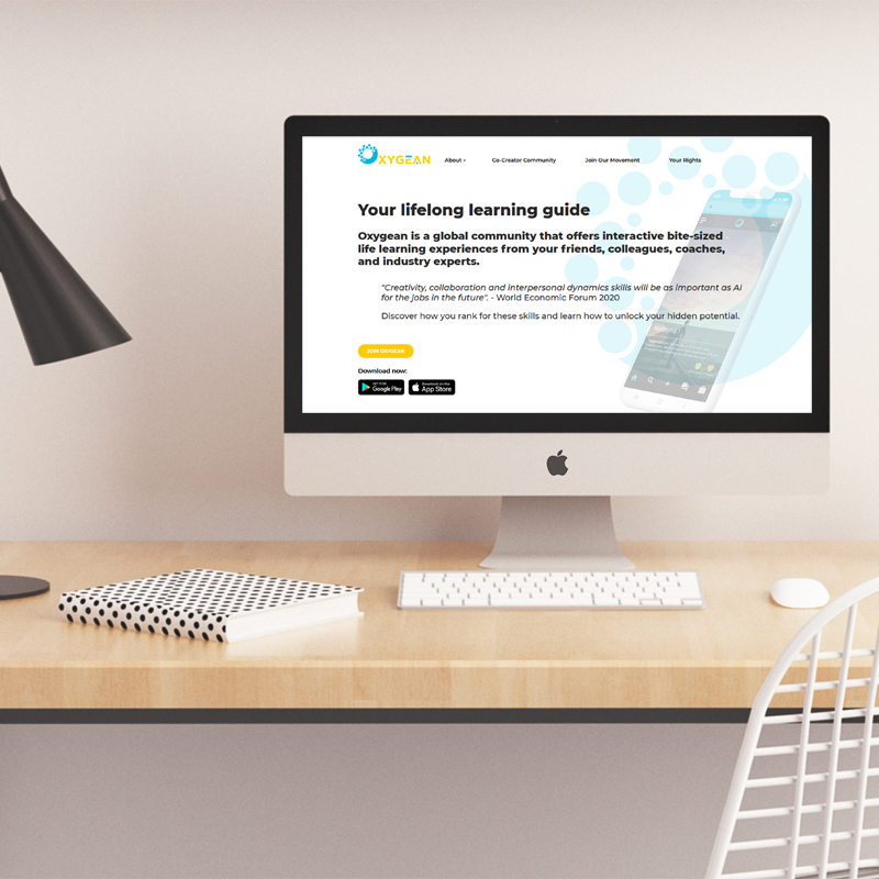 Oxygean — product screen