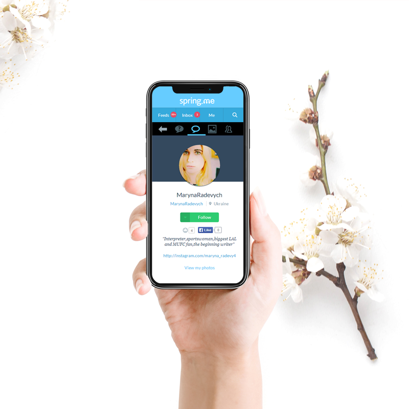 Spring.me — product screen